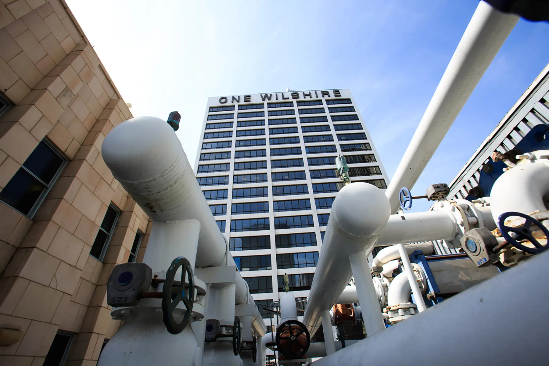 One Wilshire telecommunications building in downtown Los Angeles